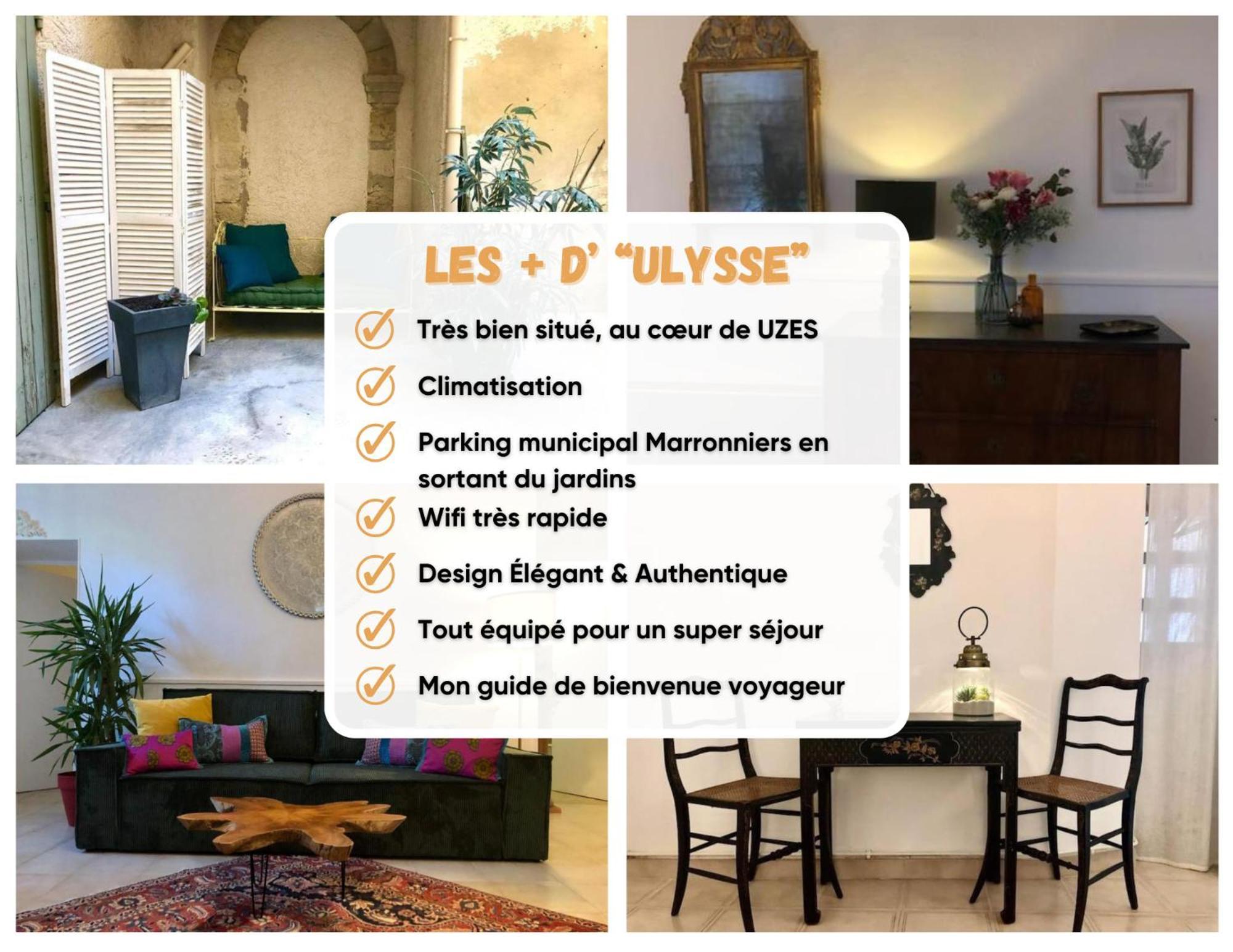 Ulysse, Appartement Spacieux Au Centre Historique D'Uzes En Rez-De-Chaussee Avec Exterieur, Proche Parking Des Marroniers Buitenkant foto